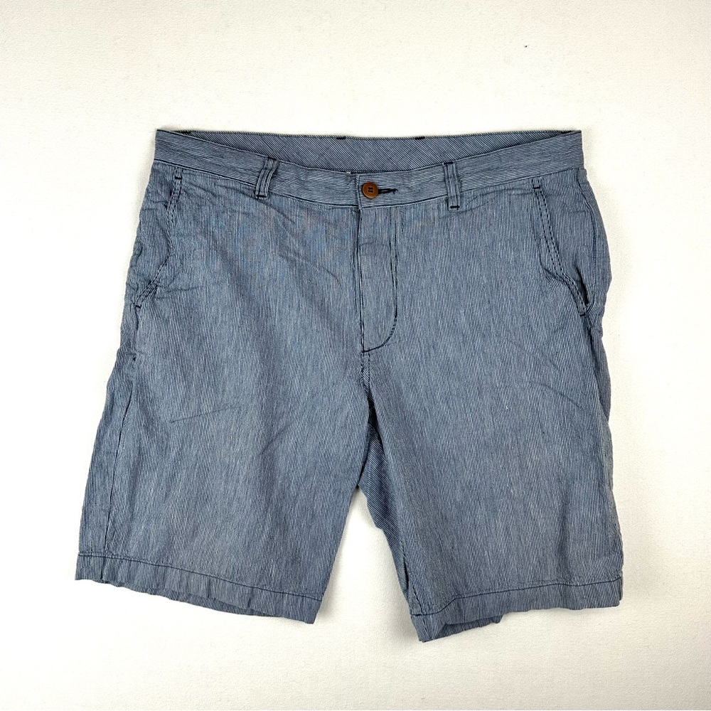 Tommy Bahama Pinstripe Linen Cotton Shorts Preppy Resort Coastal